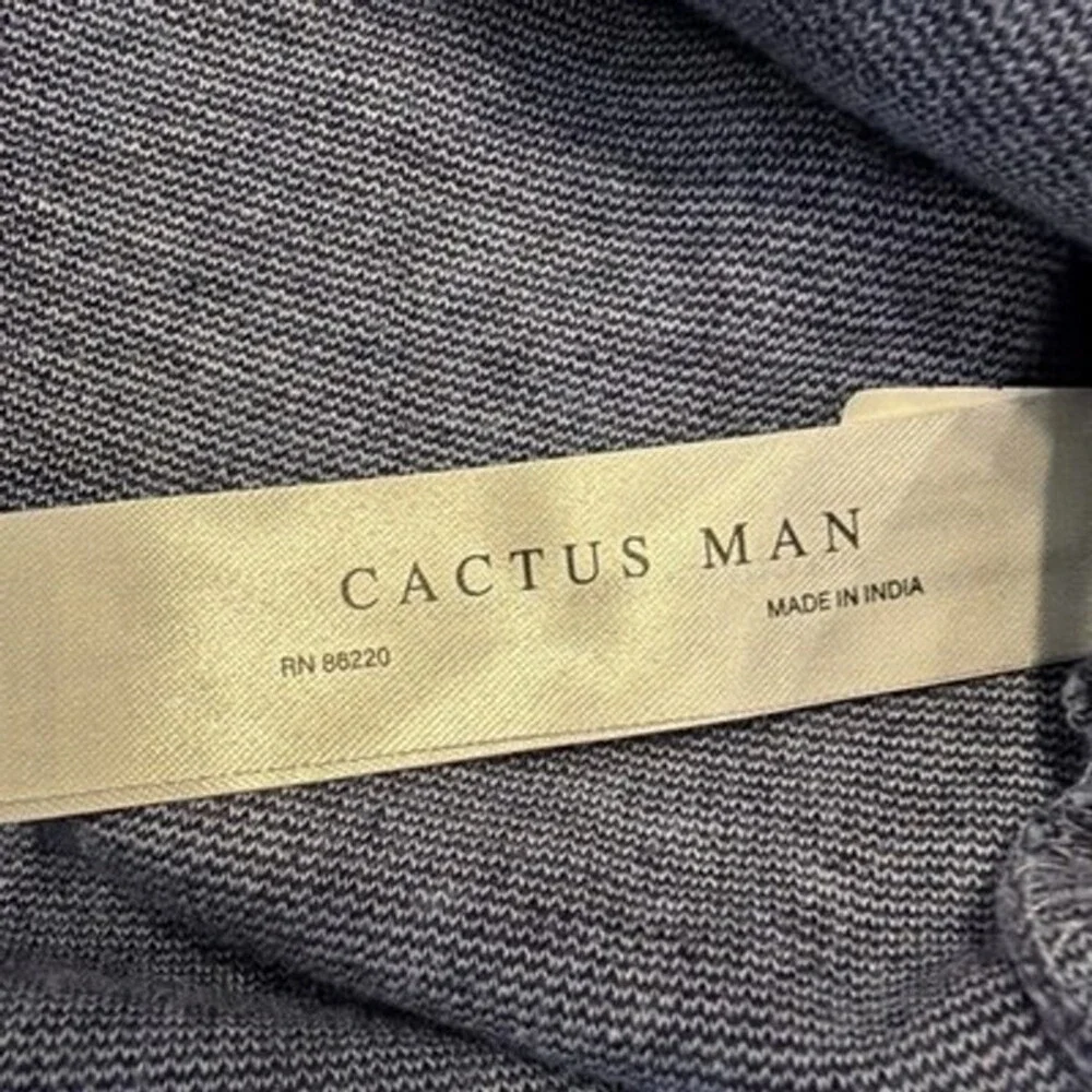 Cactus Man Ricky Singh Mens Blue Crewneck Comfy Soft Cotton Blend L Nautical